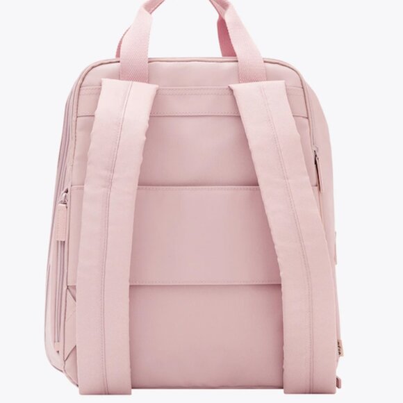 The Expandable Backpack  in Atlas Pink. BEIS - Picture 3 of 9
